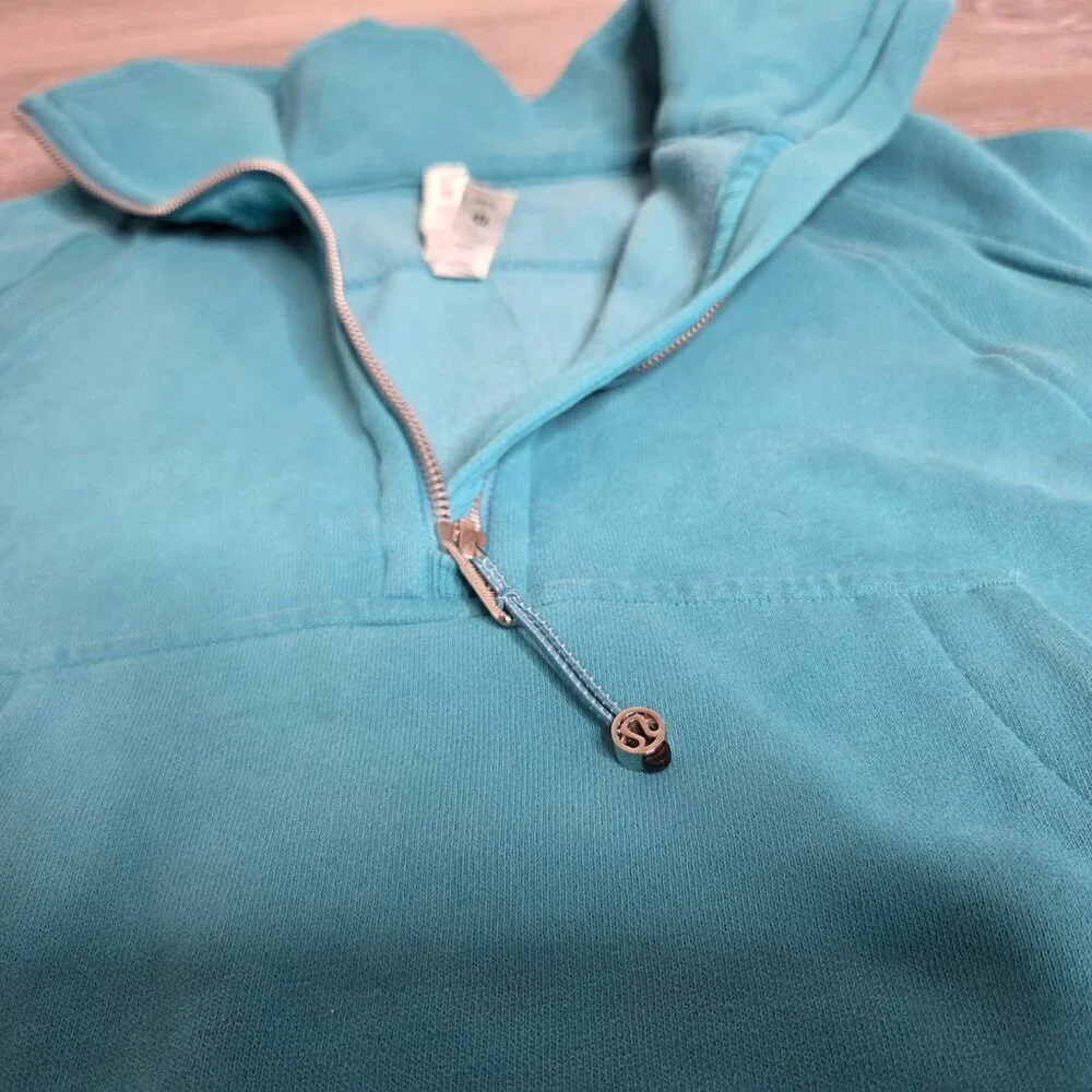 Lululemon - Women's Scuba Oversized Funnel-Neck Half Zip Storm Teal Size - M/L